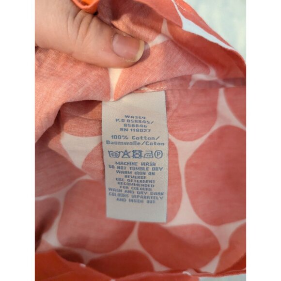 Women's Boden Geometric Blue Orange 3/4 Sleeve Cotton Beach Kaftan Tunic Size 10 - Picture 9 of 13